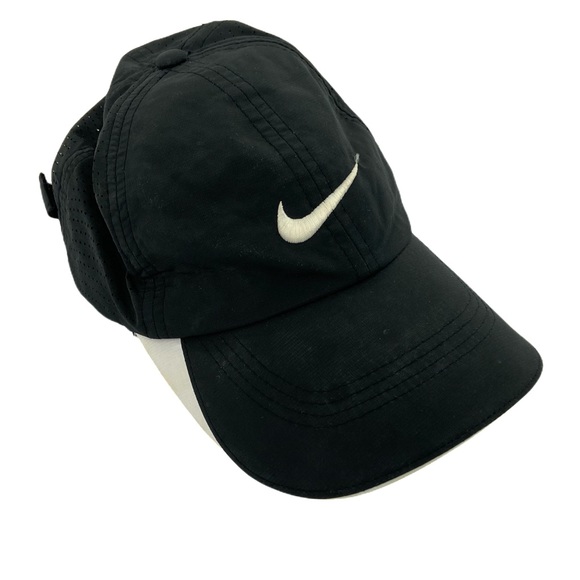 Nike Accessories - Nike Black Baseball Cap White Swoosh Hat Snapback